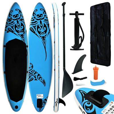 Set De Paddle Surf Hinchable Vidaxl 305x76x15 Cm Azul