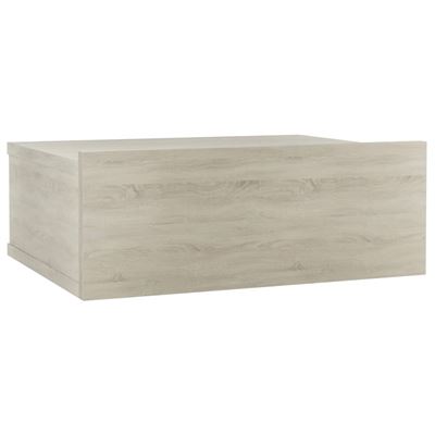 Vidaxl Mesita De Noche Flotante Aglomerado Roble Sonoma 40X30x15