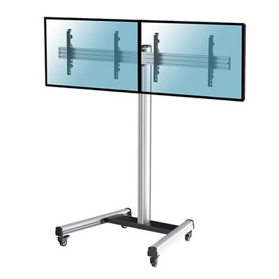 Soporte Tv 2 Pantallas Suelo Con Ruedas Kimex 43""-49"" , Altura 175 Cm
