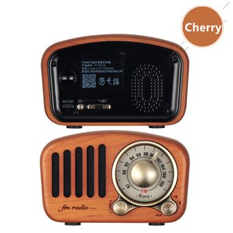 enaguas pasión Evaporar Altavoz Bluetooth Diseño Retro con radio FM R919-C, Cherry Wood - Altavoces  Inalámbricos Bluetooth - Los mejores precios | Fnac
