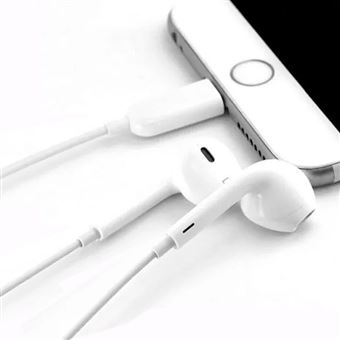 Auriculares Blancos Cool Stereo Con Micro para iPHONE X