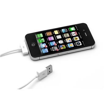 emulsión Decorativo Simular Cable Cargador USB - 30 PIN de 1 metro para iPhone 4, 4S e iPod Blanco -  Cargador para teléfono móvil - Los mejores precios | Fnac