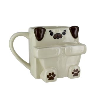 Taza Con Hueco Para Galleta Pug