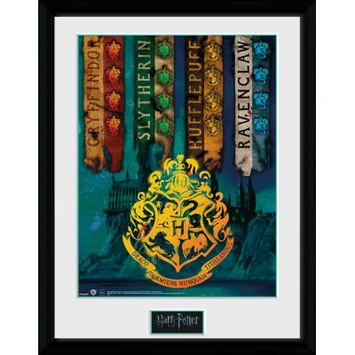 Fotografia enmarcada Harry Potter Banderas de las casas 30x40cm - Posters &  Laminas | Fnac