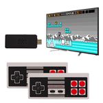 Consola de videojuegos retro HD, con 2 mandos inalámbricos. Incluye 660 juegos clásicos de 8 bits. DAM Negro