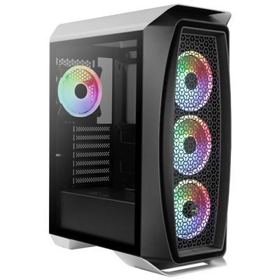 Aerocool Blanco Aerooneduowhv1, Caja Gaming Atx, 4 Ventiladores Argb, Cristal Templado, - Imagen 2