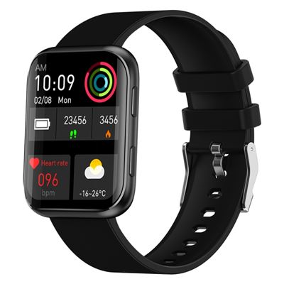 Smartwatch Gx08 Cuadrada 1.69"" Frecuencia Cardíaca Presión Arterial Oxígeno Sangre Negro