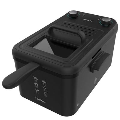 Freidora Cecotec CleanFry Infinity 4000, 3270 W, Negro