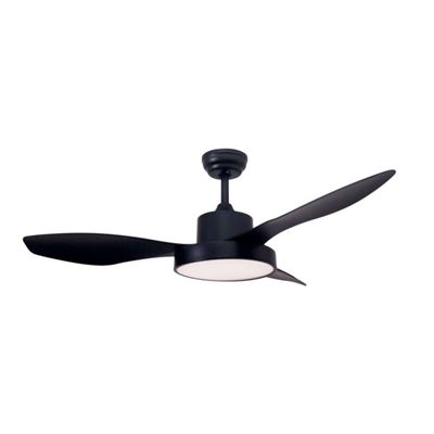 Ventilador De Techo Gsc Biula Con Luz Cct Regulable Y Mando Ø122 Dc Negro