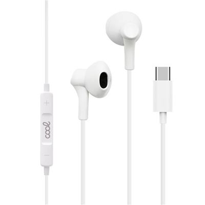 Auriculares Botón Cool Stereo Tipo-c Con Micro (digital) Blanco