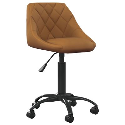 Vidaxl Marrón Silla De Oficina Terciopelo