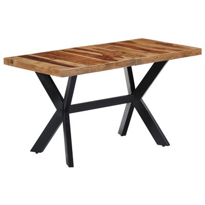 Vidaxl Mesa De Comedor Madera Maciza De Sheesham 140X70x75 Cm