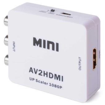 Convertidor Adaptador HDMI a AV RCA 1080p Full HD Video Blanco