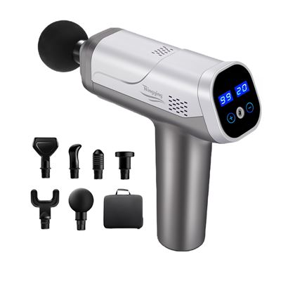 Otros Gris Pistola De Masaje Muscular Goserda 20 Velocidades 6 Cabezales