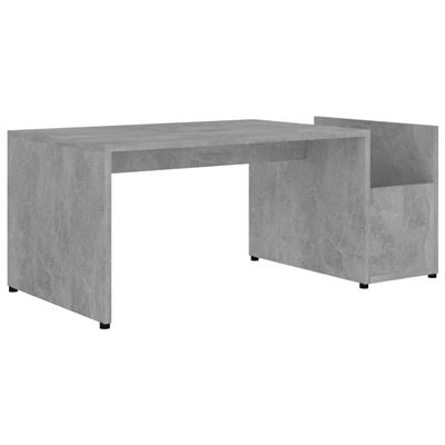 Vidaxl Gris Mesa De Centro De Aglomerado Hormigón 90X45x35cm