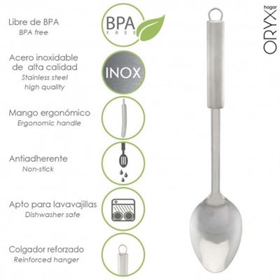 Cuchara Servir Cocina Acero Inoxidable 7 X 30,5 (alt.) Cm.