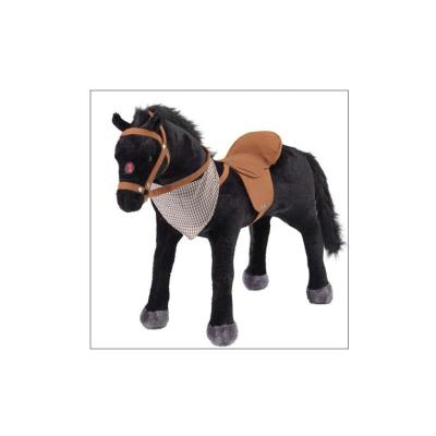 Happy People 58487 Caballo De Peluche Con Sonido, Silla De Montar Y Riendas