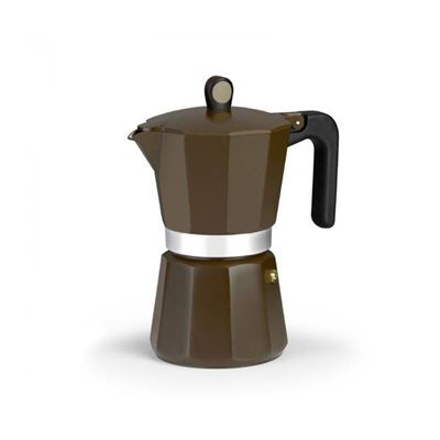 Cafetera Italiana Monix New Cream 9 Tazas Mate Esmaltado