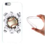 Funda iPhone 6 6S, WoowCase [ iPhone 6 6S ] Funda Silicona Gel Flexible Pelota de Beisbol, Carcasa Case TPU Silicona - Transparente