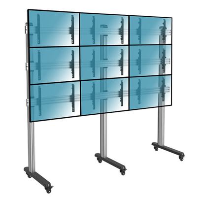 Soporte De Suelo Con Ruedas Para 9 Pantallas 45""-50