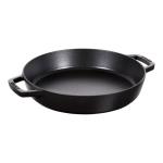 Staub Paellera Hierro fundido negro 34 cm rustidera de doble asa