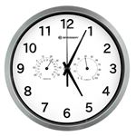 Reloj de pared termómetro/higrómetro 25cm Bresser MyTime DCF Blanco