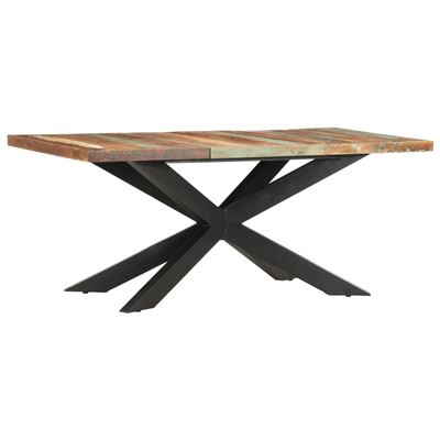 Vidaxl Mesa De Comedor De Madera Maciza Reciclada 180X90x76 Cm