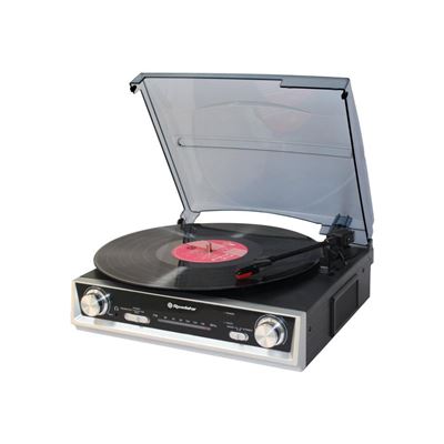 Tocadiscos Vinilo Radio Fm /Dab+ Puerto Usb/Tarjeta SD Bluetooth ROADSTAR  Ttr-8850Ed+Bt Madera/ Negro