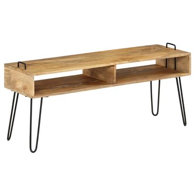 Mueble Para Tv Vidaxl Madera De Mango Maciza 110x35x45