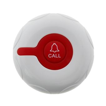 Pulsador emisor transmisor para sistema de llamada inalámbrico PrimeMatik, redondo 500m 1 tecla