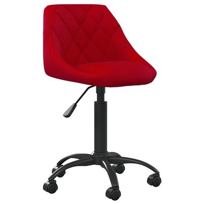 Vidaxl Rojo Silla De Oficina Terciopelo Tinto