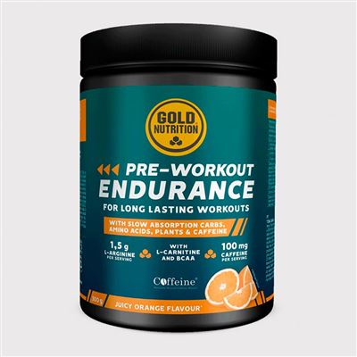 Gold Nutrition Unisex Naranja Pre-Workout Endurance Orange - 300 G Unica - Imagen 4