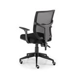 Silla giratoria de escritorio Euromof Roma respaldo malla negro