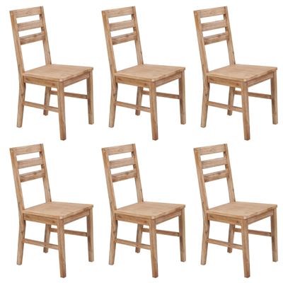 Vidaxl Sillas De Comedor 6 Unidades De Madera Maciza De Acacia