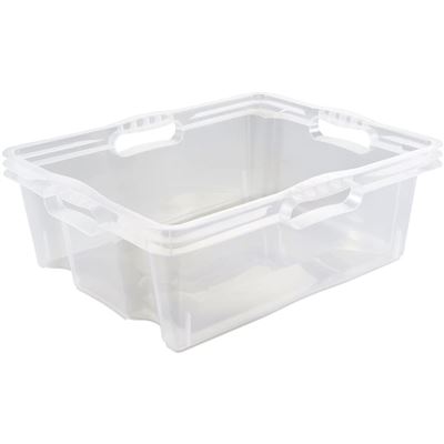 Caja De Almacenaje Keeeper Emil Transparente 43x35x15cm 16l