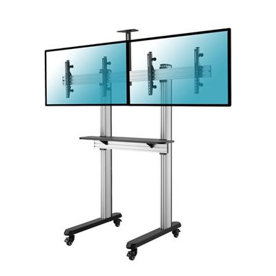 Soporte De Videoconferencia Con Ruedas Kimex 031-2200k2 Para 2 Pantallas 45""-55