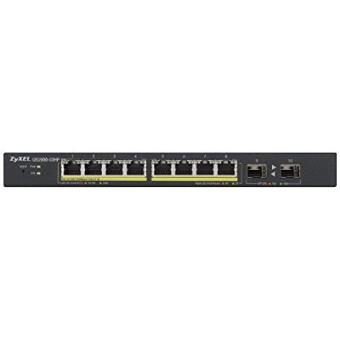 Zyxel Gs1900-10hp - Switch de red (8 Puertos Rj45, 20 Gbit/s, 802.1/802.3), Negro - 1