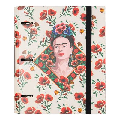 Carpeta 3 Anillas Troquelada Premium Frida Kahlo Flowers