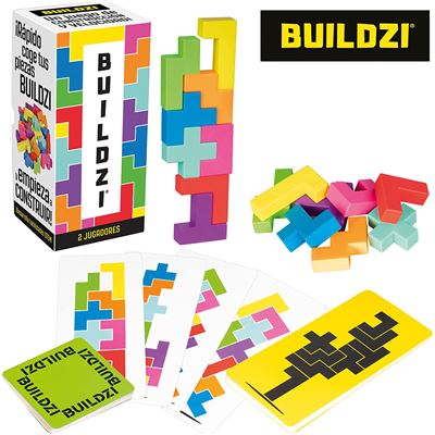 Lúdilo – Buildzi, Juegos De Mesa Niños 6 Años O Más, Juego 3D, Juego Lógica, Juego De Rapidez, 2-4 Jugadores, 10 Min.