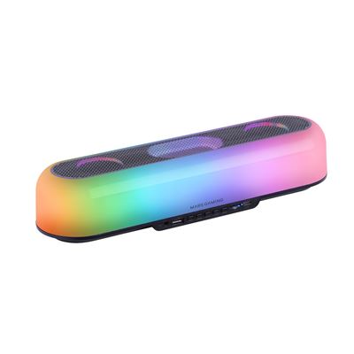 Altavoz Portátil + Barra De Sonido 20w Mars Gaming Msb-orb, Iluminación Orbilight Rgb 360º, Triple Driver, Bluetooth 5.3, Negro