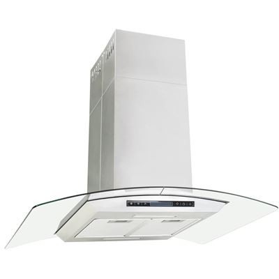 VidaXL Campana Decorativa 90cm Acero/Cristal - Imagen 3