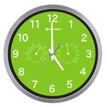 Reloj de pared termómetro/higrómetro 25cm Bresser MyTime DCF Verde