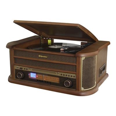 Tocadiscos De Vinilo Vintage 33/45/78 Rpm, Roadstar Hif-1993bt, Radio Fm, Reproductor Cd/ Cdr/ Cdrw/ Cd-mp3