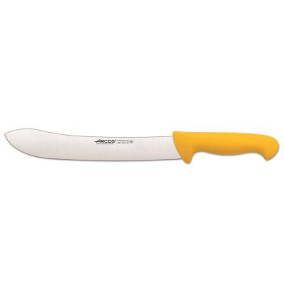 Cuchillo De Carnicero Arcos Colour - Prof 292700 De Acero Inoxidable Y Mango Ergonómico Color Amarillo