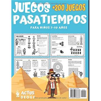 Juegos Pasatiempos para Niños 8-10 años  Sopas de Letras, Laberintos,  Sudokus y más. Excelente Regalo - Libros para Niños