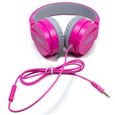 Auriculares Cascos Jack 3 5 mm Cool Toronto Con Micro Rosa