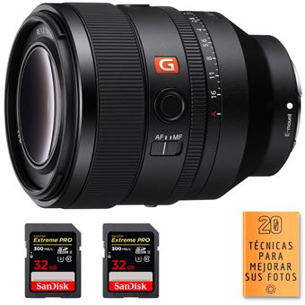 Sony FE 50mm f/1.2 GM + 2 SanDisk 32GB Extreme PRO UHS-II SDXC 300 MB/s + PDF 20 técnicas para mejorar tus fotos - 1