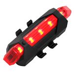 Ociodual Linterna 5 rojos parte trasera de bicicleta con recargable usb impermeable luz seguridad leds bateria flash