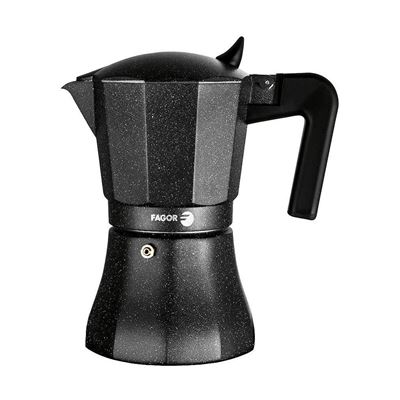 Cafetera Italiana Fagor Tiramisu Aluminio 9 Tazas Negro