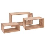 Set de estantes 3 piezas madera de Paulownia - Home&Styling